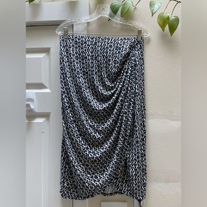 Bobeau Navy Wrap Skirt